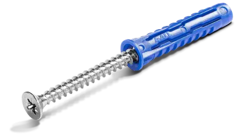 Nylonowy kołek rozporowy 8x40 mm z wkrętem z łbem krzyżakowym 5x60 mm